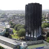 Grenfell Tower shortly after the fire had gutted it. Credit: TOLGA AKMEN/AFP via Getty Images