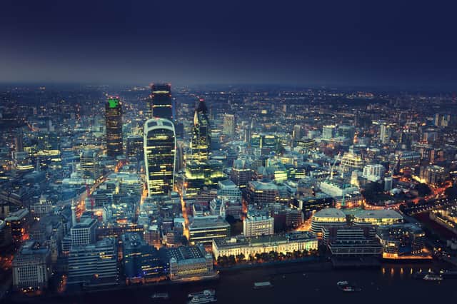 <p>London at sunset: Councils in the city have reacted to the Budget 2021</p>