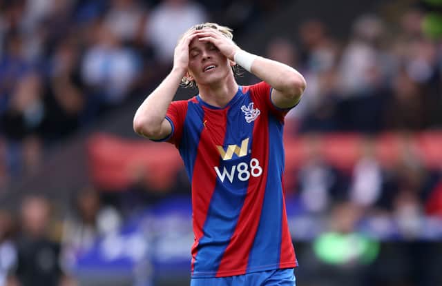 Conor Gallagher of Crystal Palace reacts after a missed chance during the Premier League match  (Photo by Paul Harding/Getty Images)