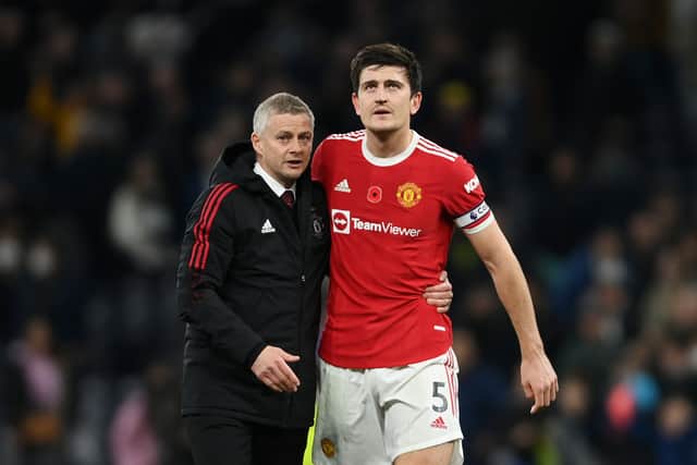 It was captain’s performance from Maguire. Credit: Getty.