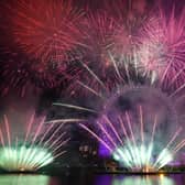 Titanium Pyrotechnics fireworks for New Year’s Eve. The firework company is putting on the fireworks in Battersea Park. Credit: DANIEL LEAL-OLIVAS/AFP via Getty Images