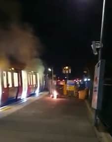 The British Transport Police and London Fire Brigade were called to the scene