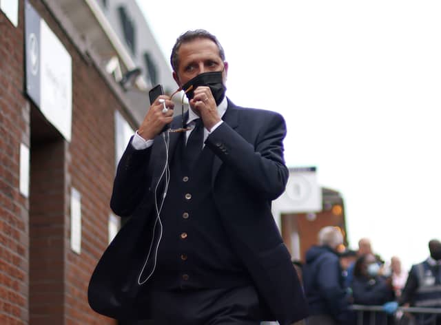 Fabio Paratici, Sporting Director of Tottenham Hotspur arrives at the stadium prior to the Premier League (Photo by Paul Harding/Getty Images)