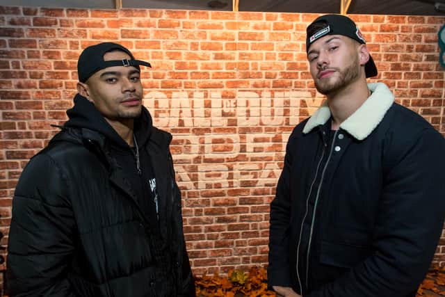 Love Island’s Jack Fowler and Wes Nelson at the Call of Duty launch event in 2019.