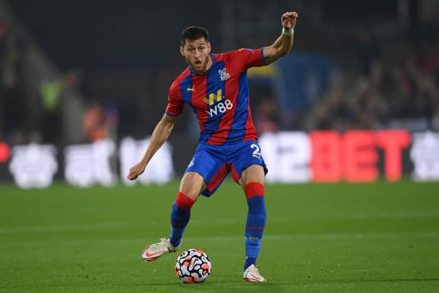  Joel Ward of Crystal Palace in action during the Premier League match  (Photo by Mike Hewitt/Getty Images)