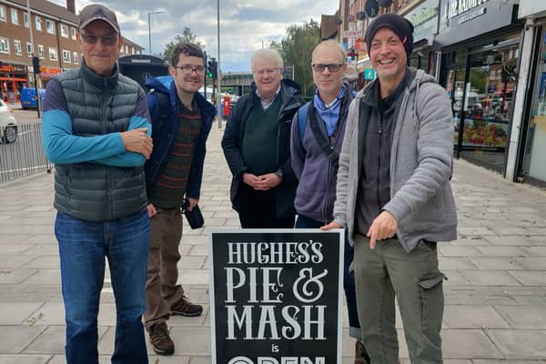 The Pie and Mash Club, with founder Nick Evans. Photographs courtesy of Mike Goldwater and Graham Hilling