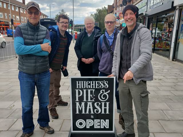 The Pie and Mash Club, with founder Nick Evans. Photographs courtesy of Mike Goldwater and Graham Hilling