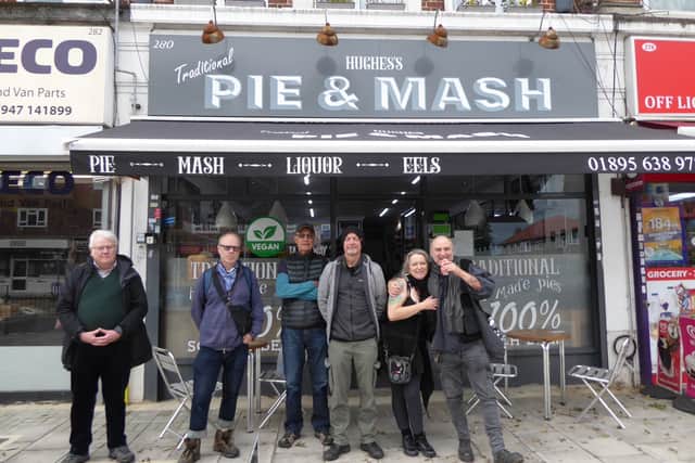 The club at the pie shiop in Ruislip. Photographs courtesy of Mike Goldwater and Graham Hilling