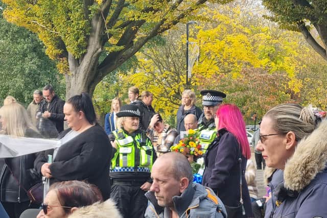 People gather to pay tribute. Photo: LondonWorld