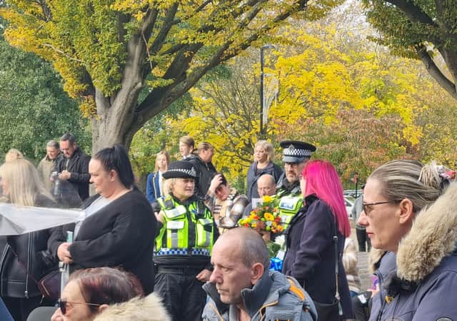 People gather to pay tribute. Photo: LondonWorld