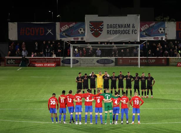 <p>Dagenham and Redbridge were knocked out by Salford City in the first round. Credit: Alex Pantling/Getty Images</p>