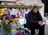 Richard Ratcliffe, husband of Nazanin Zaghari-Ratcliffe, a British-Iranian held in Iran since 2016, on day 19 of his hunger strike. Credit: TOLGA AKMEN/AFP via Getty Images