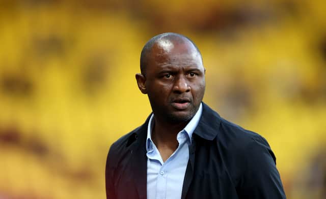 <p> Patrick Vieira the manager of Crystal Palace during the Carabao Cup  (Photo by Julian Finney/Getty Images)</p>