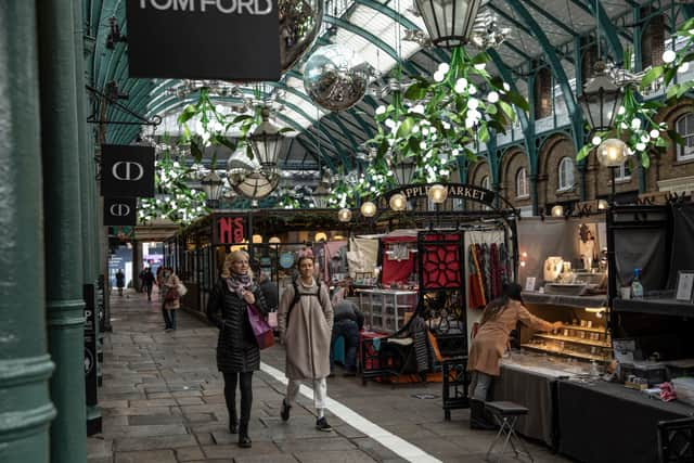 The Apple Market in the Market Building in Covent Garden. Credit: Dan Kitwood/Getty Images