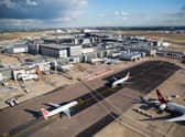 A general view of aircraft at Heathrow Airport 