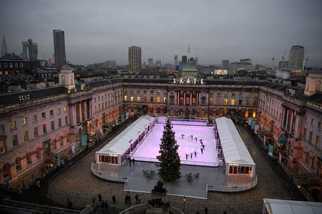 Ice skating at Somerset House. Credit: Leon Neal/Getty Images