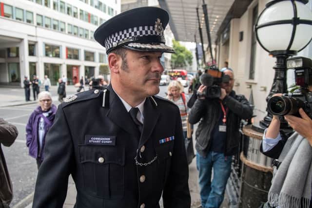 Deputy Assistant Commissioner Stuart Cundy appeared at the inquests today for the Met Police. Credit: CHRIS J RATCLIFFE/AFP via Getty Images