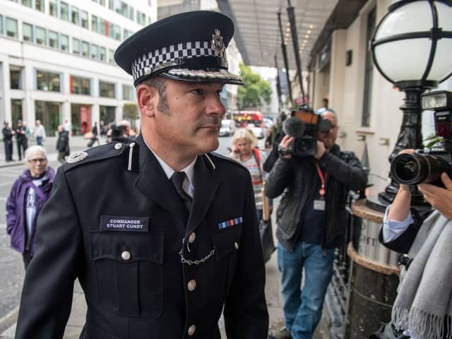 Deputy Assistant Commissioner Stuart Cundy appeared at the inquests today for the Met Police. Credit: CHRIS J RATCLIFFE/AFP via Getty Images