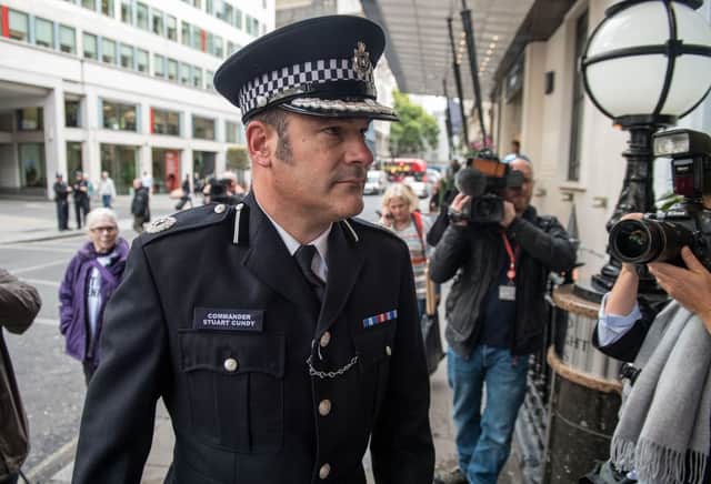Deputy Assistant Commissioner Stuart Cundy appeared at the inquests today for the Met Police. Credit: CHRIS J RATCLIFFE/AFP via Getty Images
