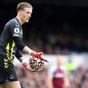 Jordan Pickford in action for Everton. Picture: Richard Heathcote/Getty Images