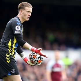 Jordan Pickford in action for Everton. Picture: Richard Heathcote/Getty Images