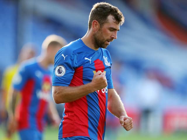 James McArthur of Crystal Palace celebrates scoring his teams second goal during the Pre-Season (Photo by Catherine Ivill/Getty Images)