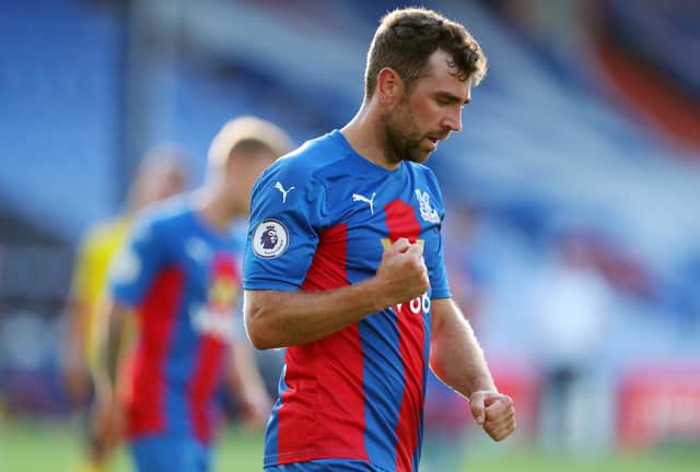 James McArthur of Crystal Palace celebrates scoring his teams second goal during the Pre-Season (Photo by Catherine Ivill/Getty Images)