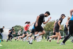 People exercising at One Element bootcamps. Credit: One Element