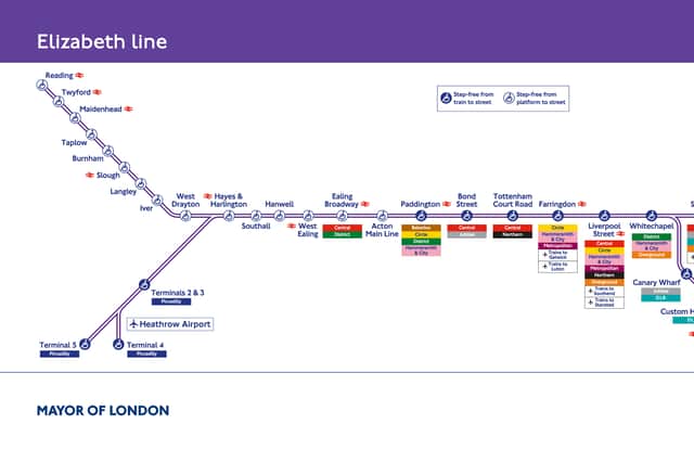 The Crossrail route map. Credit: Crossrail