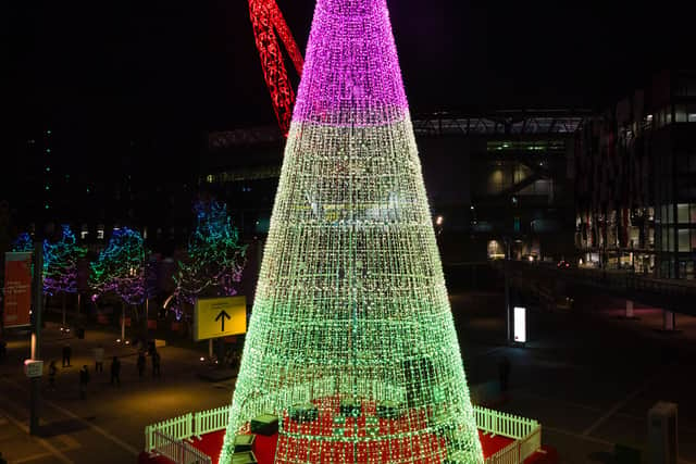 The Christmas tree light switch on at Wembley Park, in London, in 2020. Photo: Chris Winter