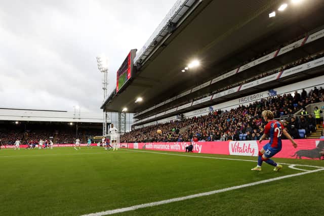 Conor Gallagher of Crystal Palace takes a corner during the Premier League match (Photo by Paul Harding/Getty Images)