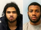 Asharn Williams & Mickell Barnett.  Two gang members who shot a man in the stomach at close range have been sentenced to a combined 71 years because of their extreme “dangerousness”.  Credit: SWNS