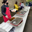 LondonWorld reporter Lynn Rusk is a volunteer at the Refugee Community Kitchen in Old Street. Credit: Lynn Rusk