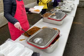 LondonWorld reporter Lynn Rusk is a volunteer at the Refugee Community Kitchen in Old Street. Credit: Lynn Rusk