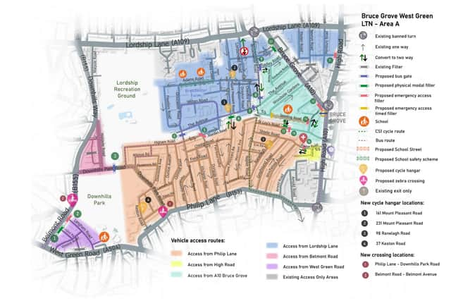 The main low-traffic neighbourhood in Bruce Grove, Haringey. Credit: Haringey Council