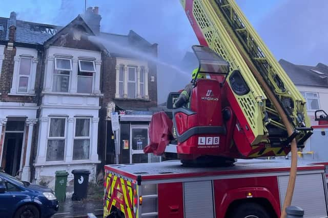 Firefighters in Walthamstow. Photo: London Fire Brigade