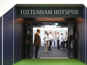  A picture shows the players tunnel inside the new Tottenham Hotspur Stadium (Photo by DANIEL LEAL/AFP via Getty Images)