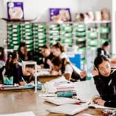 Children learn at St Paul’s Girls’ School in Hammersmith, which was named the best independent school in London. Credit: SPGS
