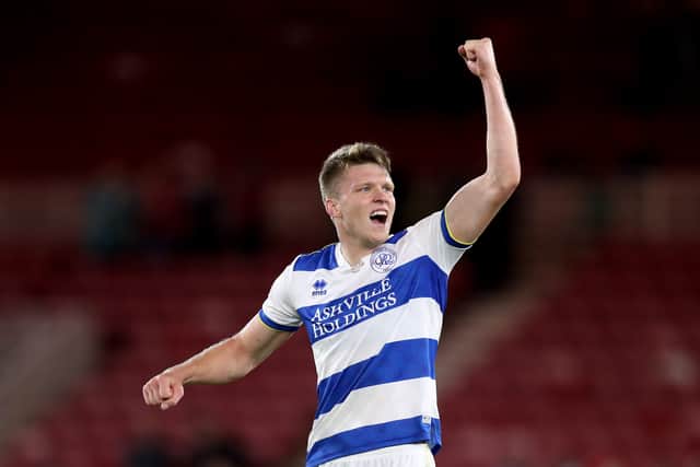 Robert Dickie of Queens Park Rangers celebrates after victory in the Sky Bet Championship (Photo by George Wood/Getty Images)