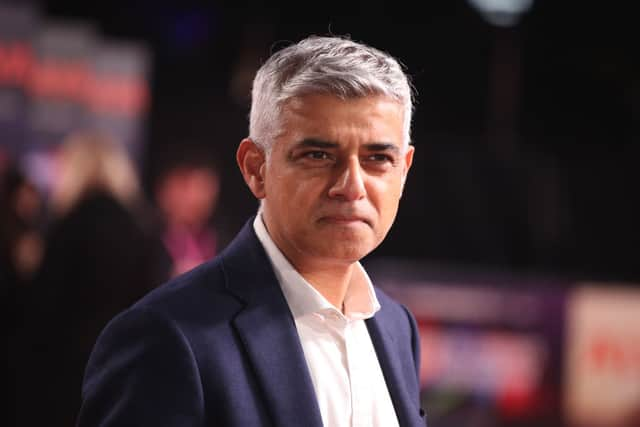  The Mayor of London Sadiq Khan. Credit:  Lia Toby/Getty Images for BFI