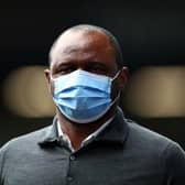Patrick Vieira, Manager of Crystal Palace arrives at the stadium prior to the Premier League(Photo by Jan Kruger/Getty Images)
