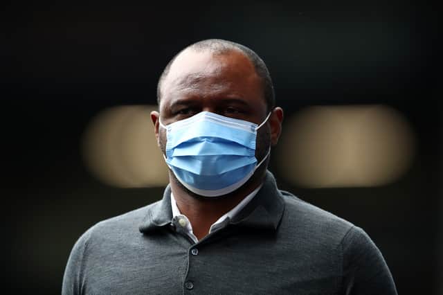 Patrick Vieira, Manager of Crystal Palace arrives at the stadium prior to the Premier League(Photo by Jan Kruger/Getty Images)