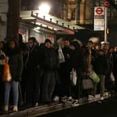 Londoners queue for buses during a previous Tube strike. Credit: DANIEL LEAL/AFP via Getty Images