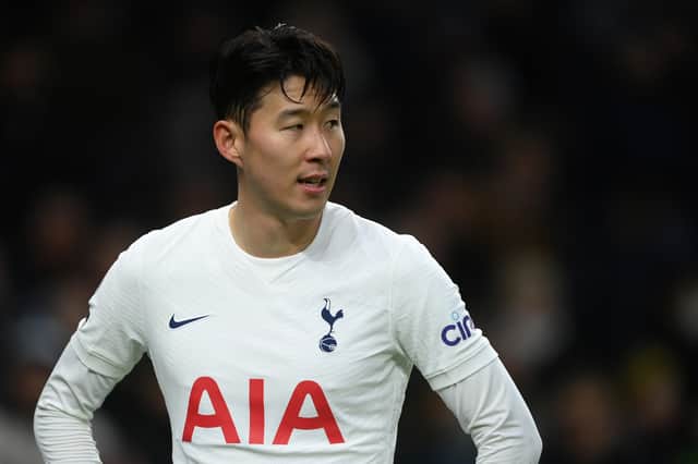 <p>Son Heung-Min of Tottenham Hotspur looks on during the Premier League match (Photo by Mike Hewitt/Getty Images)</p>
