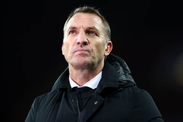 Brendan Rodgers the manager of Leicester City conducts media interviews (Photo by Michael Steele/Getty Images)