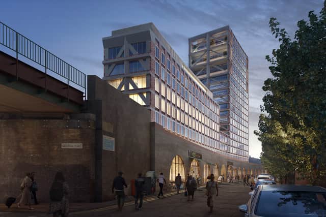 The computer-generated image of the proposed tower. Credit: Adjaye Associates/Lambeth Council