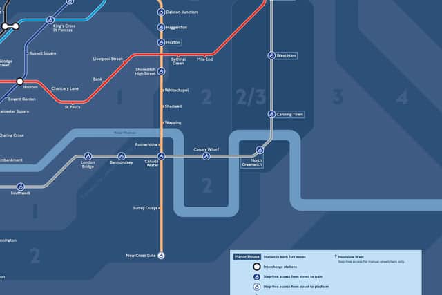 The orange route shows the Night Overground which is reopening. Only the Central and Victoria lines are currently running on the regular Night Tube. Credit: TfL