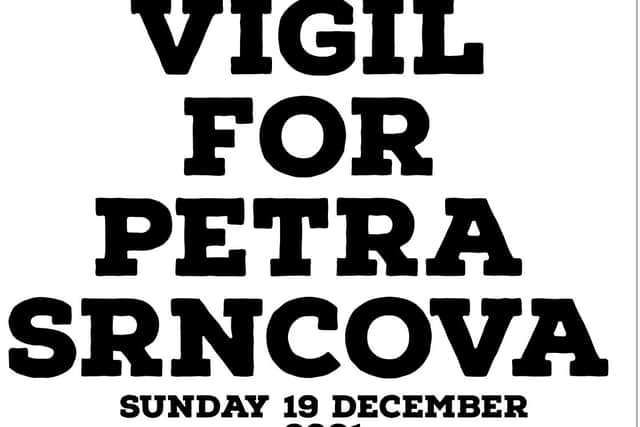 Details of the Petra Srncova vigil. Credit: CourtneyJane
