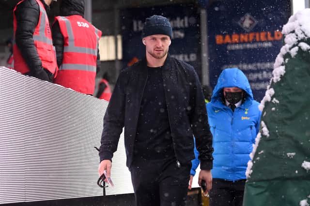 Eric Dier of Tottenham Hotspur arrives at the stadium prior to the Premier League match (Photo by Stu Forster/Getty Images)