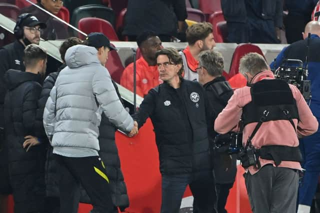 Thomas Tuchel (L) and Thomas Frank (R) (Photo by JUSTIN TALLIS/AFP via Getty Images)